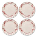 Dusty Rose Bow Wreath Plates - Set of 4