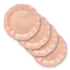 Soft Blush Scalloped Beaded Plates - Set of 4