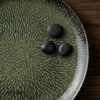 Dark Olive Starburst Plates - Set of 4