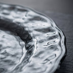 Artisanal Hammered Gloss Black Plates - Set of 5