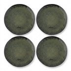 Dark Olive Starburst Plates - Set of 4