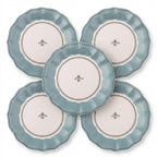 French Country Bee Scalloped Plates - Set of 5