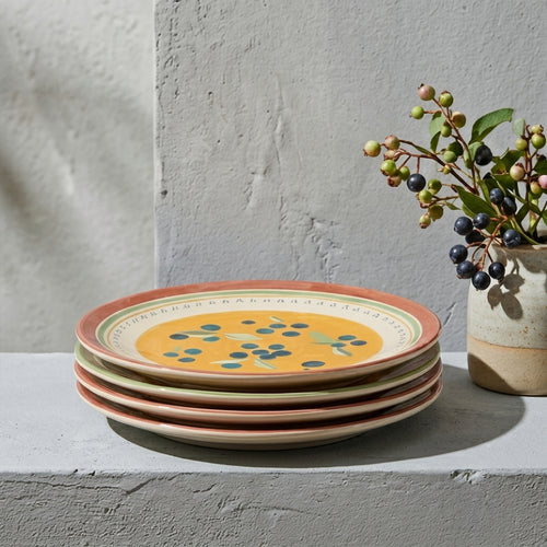 Tuscan Sun Blueberry Plates - Set of 4